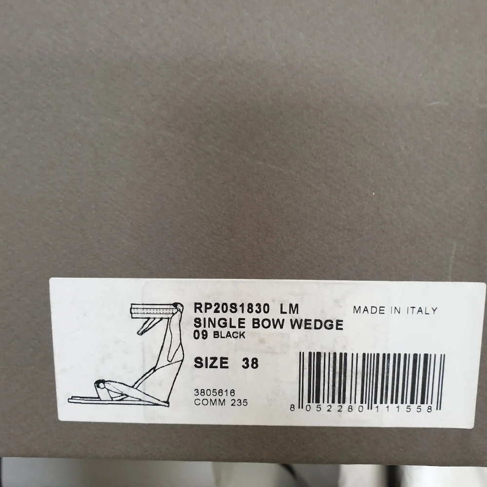 Rick Owens Single Bow Wedge leather - Picture 10 of 10
